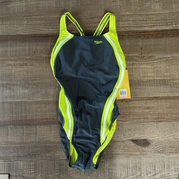 Speedo Other - Speedo Black and Lime Green Swimwear